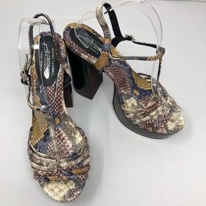 Free People Jeffrey Campbell snakeskin chunky heel